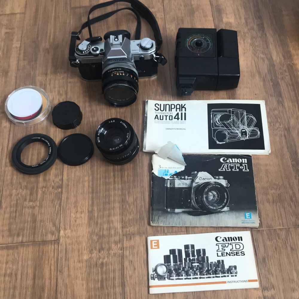 Canon AT-1 Camera and flash unit